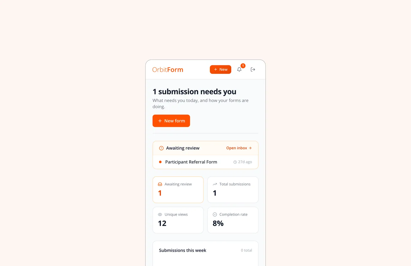 On a phone: the dashboard opens on what needs you today